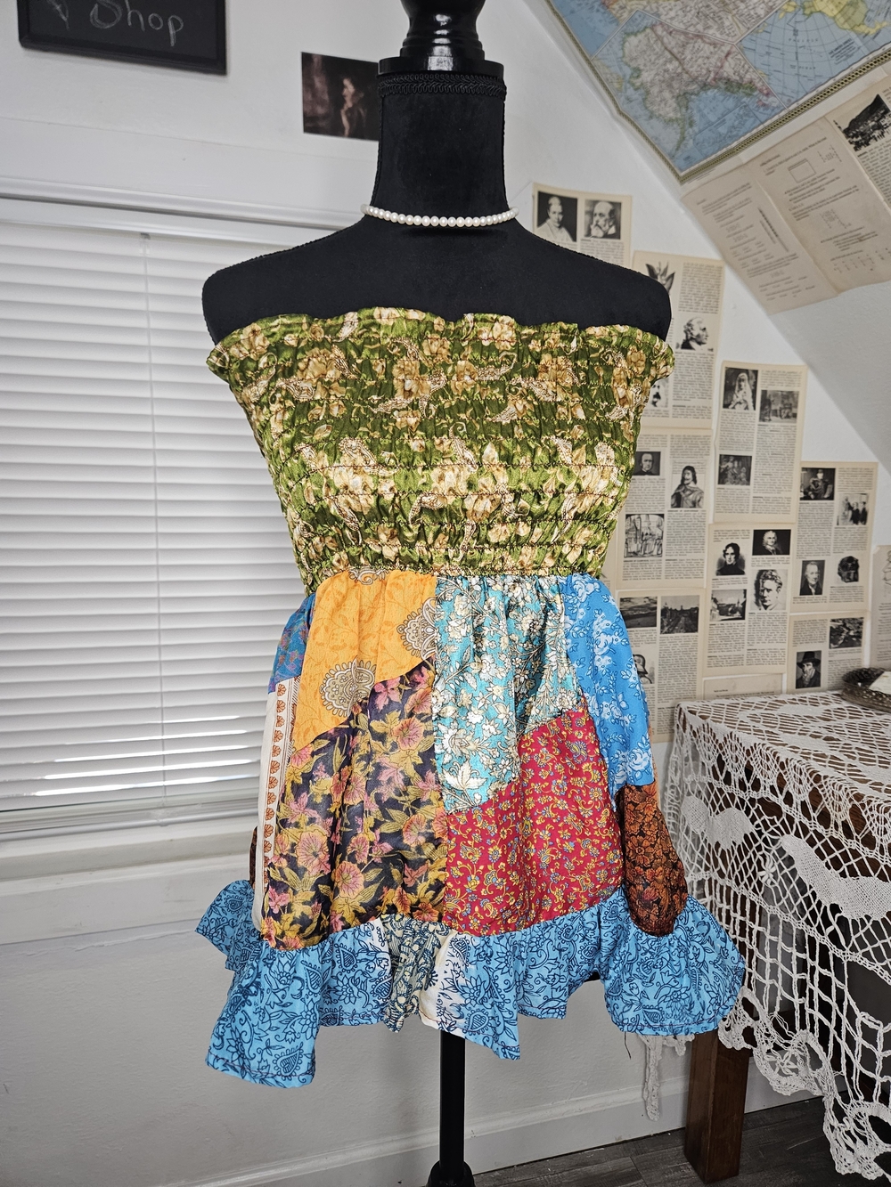 Boho Patchwork Strapless Top or Skirt